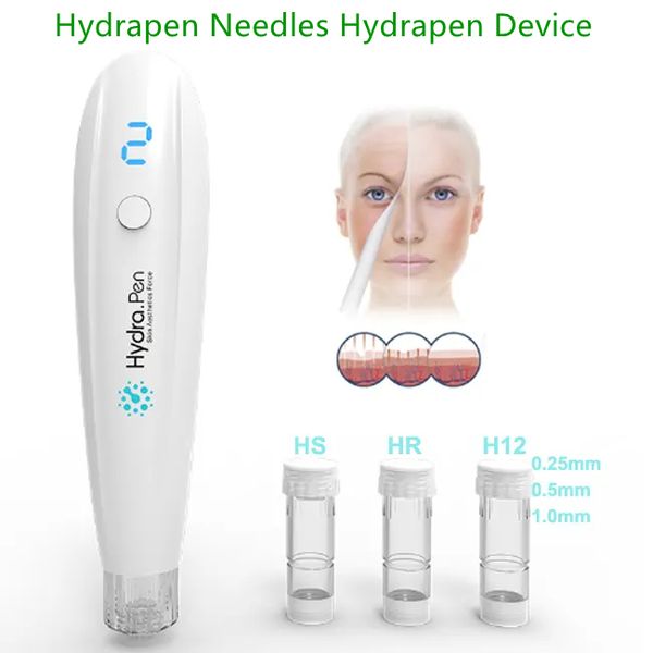

beauty items hydra pen h2 microneedling pen automatic serum home kit for personal use 12 pin cartridges 0.25 mm replacement round nano cartr