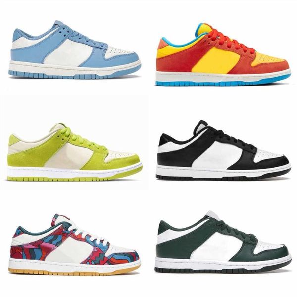 

2022 classic sb lows running shoes dunkes bart simpson paisley unc world champ women men grey fog union low sports black white green ch tiah