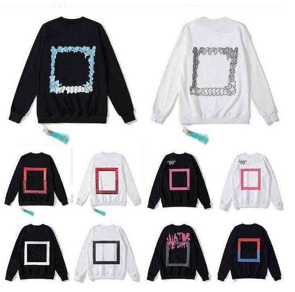 

ofs fashion luxury t-shirt designer fashionoff flower designer fashion men hoodies hoodie women hooded casual harajuku pullovers streetwear, Black