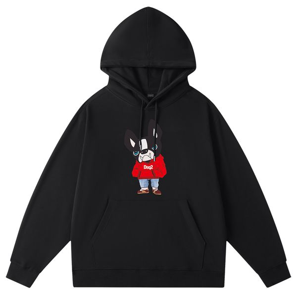 

men's hoodies dsq2 hooded sweater men's autumn thin european and american high street fashion ins long-sleeved casual pullover ver, Black