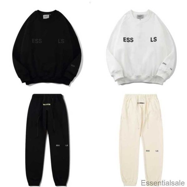 

2023 essential hoody essentials hoodies hooded mens women designer quality winter warm streetwear pullover clothes sweatshirts loose hoodie, Black