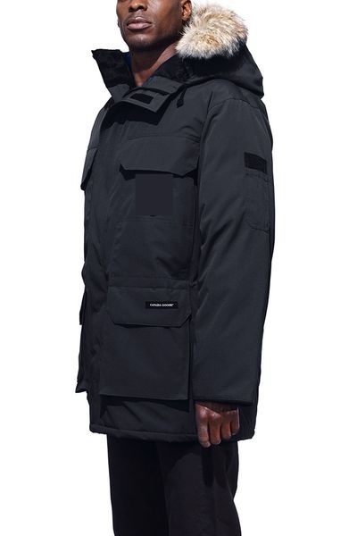 

canadian men's winter down parka casual down jacket down jacket outdoor warmth, Black