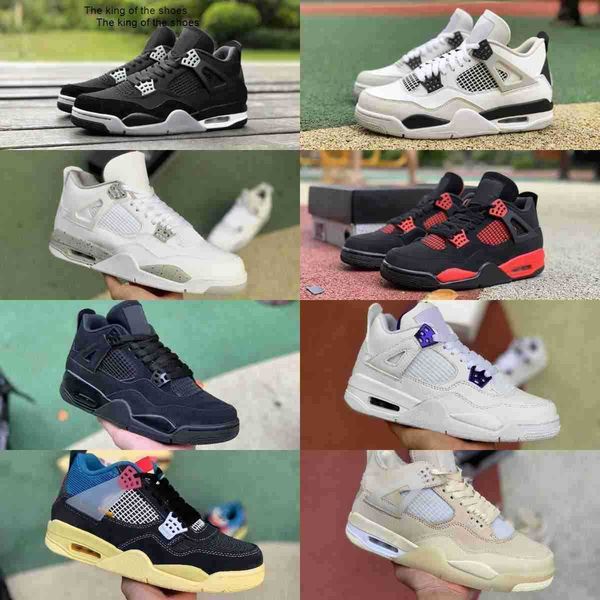 

2023 ogjumpman off noir 4 4s basketball shoes university blue mens military black canvas cement cat cream sail white oreo infrared red thund