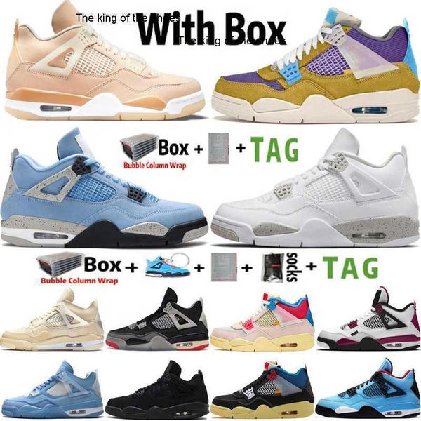 

2023 og factory_footwear with box 4 4s mens basketball shoes shimmer university blue white oreo wild things guava sail men sports2023 og