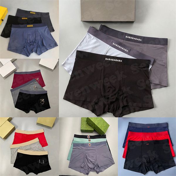 

luxury mens designer boxers underpants brand underwears classic men boxer casual shorts underwear with box, Black;white