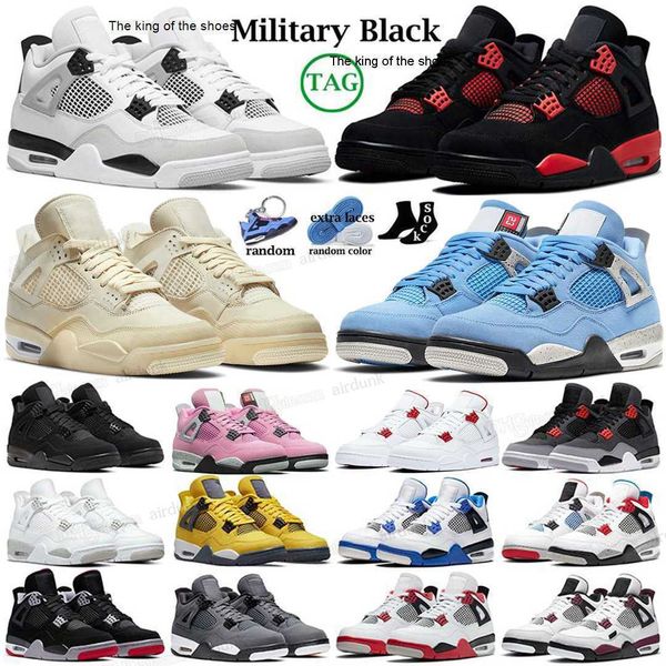 

4 basketball shoes for men women 4s military black cat sail red thunder white oreo cactus jack blue university infrared cool grey canvas2023
