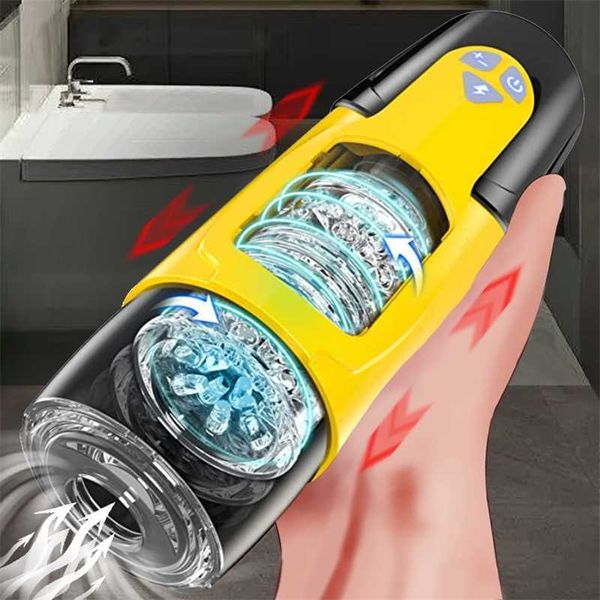 

massager male automatic sucking telescopic rotating masturbator cup for men blowjob piston machine real vaginal suction toys