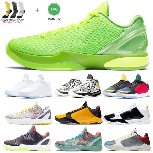 

designer mens basketball shoes 5 protro chaos mamba 6 grinch shoe men mambacita bruce big stage rings metallic gold 2023 trainers sports out, Black
