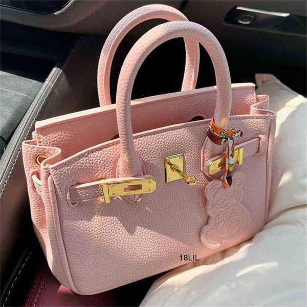 

designer bags birkin herme 5a genuine leather platinum bag 2022 spring summer fashion versatile handbag highgrade one shoulder messenger 18l