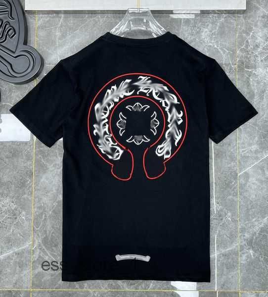 

mens classic fashion ch couple t shirt sanskrit letter t-shirt horseshoe cross pattern tshirts designers hip hop sweater woman summer 3 zfz, White;black