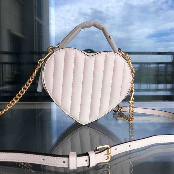 

evening bags coabag heart-shaped chain crossbody bags leather designer bag famous designers handbag women bags quality fashion purses 220525
