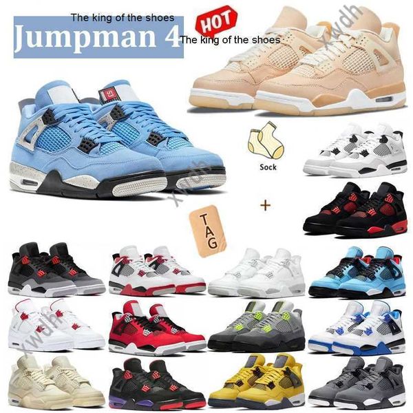 

jumpman 4s men women basketball shoes black cat university blue red thunder unc white oreo sail pure money cactus jack infrared cool grey202