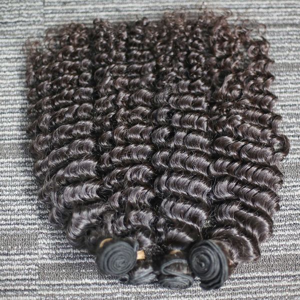 

nxy lace wigs 10a deep wave bundles 28 30 inches natural color brazilian virgin human hair for black woman 230106, Black;brown