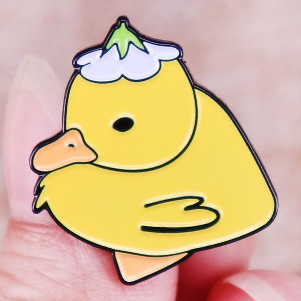 

yellow duck brooch cute anime movies games hard enamel pins collect metal cartoon brooch, Blue