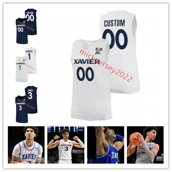 

xavier musketeers basketball jersey custom stitched mens youth colby jones adam kunkel jack nunge zach antle desmond claude kam craft xavier, Black