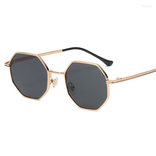 

sunglasses square polygon women designer vintage classic retro metal octagon frame sun glasses ladies eyewear, White;black