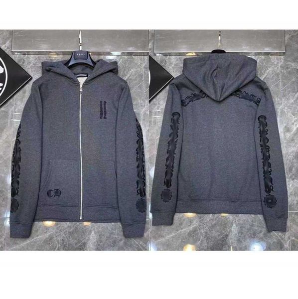 

ch hoodies sweatshirts 2022 winter print pullover chrome hooded hearts arm quality ch loose chromeheart sanskrit aw0, Black