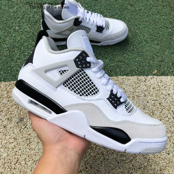 

2023 ogwith box 4 4s mens basketball shoes military black white neutral grey high cut men women trainers sports sneakers dh6927-111 quality