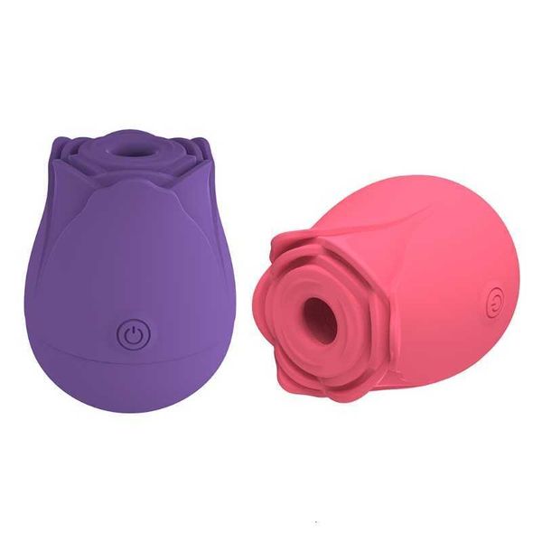 

massager a6hf 10 frequency rose shape women sucking massager oral sucker nipple stimulation toy for couples