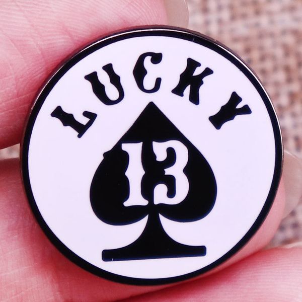

radiation game lucky13 brooch clothing hat pin accessories gift badges, Blue