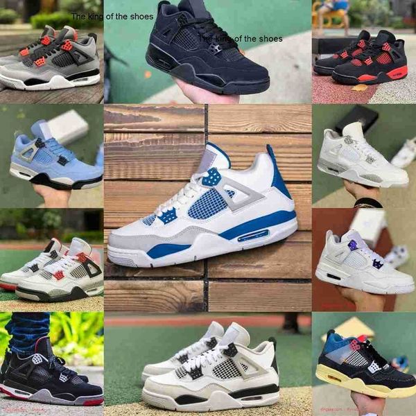 

military black 4 4s basketball shoes jumpman university blue mens court purple cement cat cream sail white oreo bred infrared2023 og