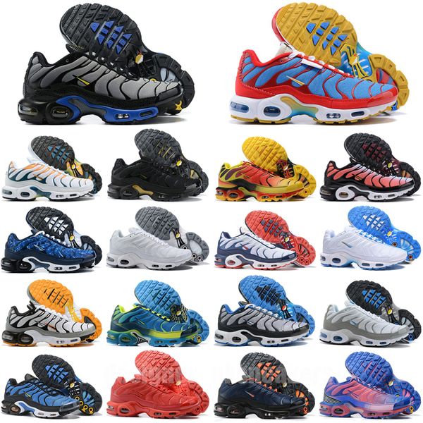

plus tn size us 12 running shoes mens womens tns requin se triple black all white pink blue red green trainers outdoor sports sneakers 2024