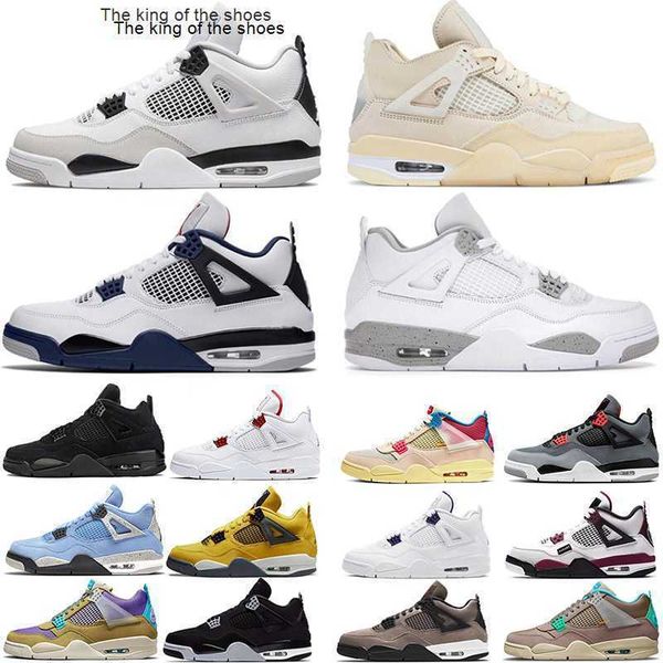 

2023 ogjumpman 4 retro basketball shoes 4s black cat university blue atmosphere thunder oreo bred guava ice white cement women sports traine