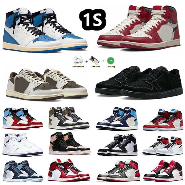 

jumpman 1 1s mens basketball shoes rebellionaire black phantom bred patent gorge green true university blue dark mocha heirloom men women sn
