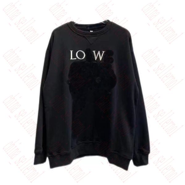 

sweatshirt men's sportswear leisure sports round neck embroidered letter-printed pattern classic men's and women's autumn and, Black