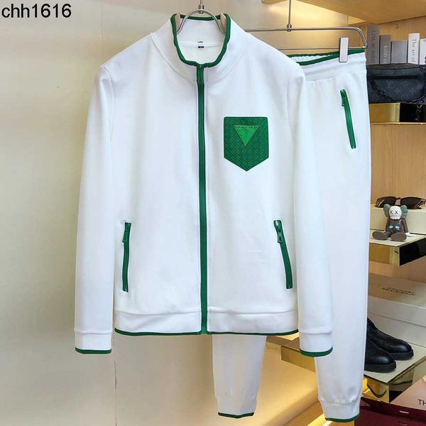 

2022 new high-grade roman cotton leisure sports suit men's fashion coat two-piece suit large european fashion, Gray