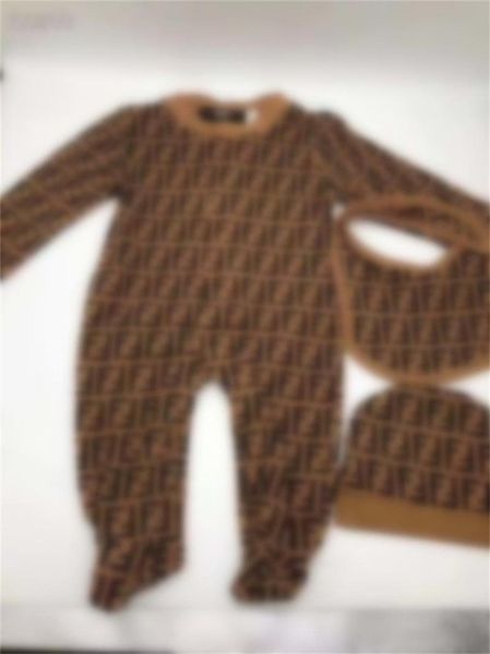 

baby romper designer kids long sleeve cotton jumpsuits infant girls letter cotton romper boy clothing, Blue