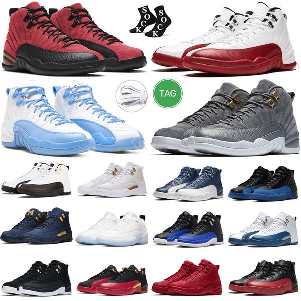 

dark concord mens basketball shoes jordens 12 12s flu game hyper royal royalty nylon michigan gym red playoff stealth university gold twist