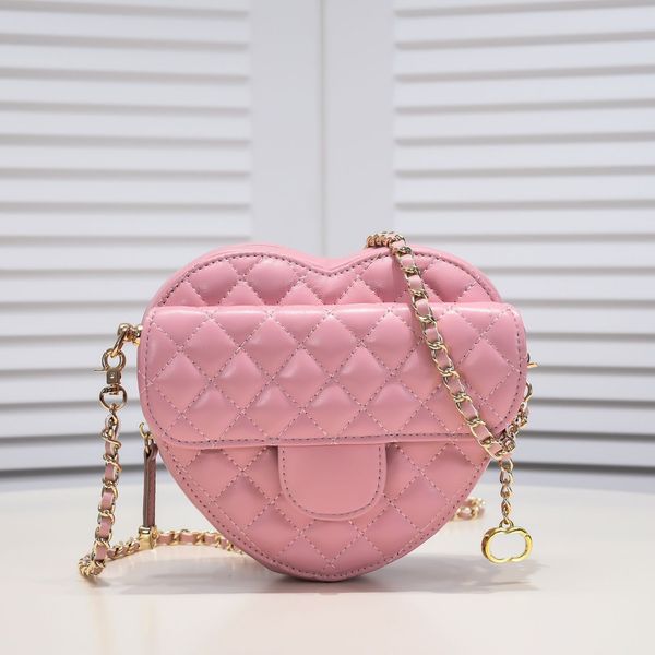 

love zipper lambskin hearts quilted bags women classic mini diamond gold metal hardware chain crossbody wallets luxury multi pochette pouch