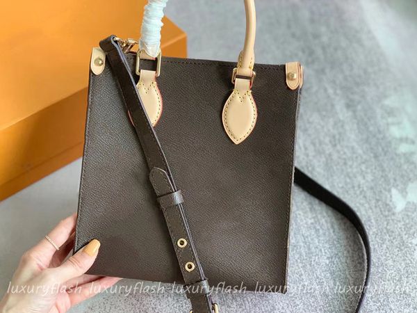 

classic vintage women designer handbags totes fashion genuine leather crossbody bags brown new luxury book cross body canvas cowhide trim 21