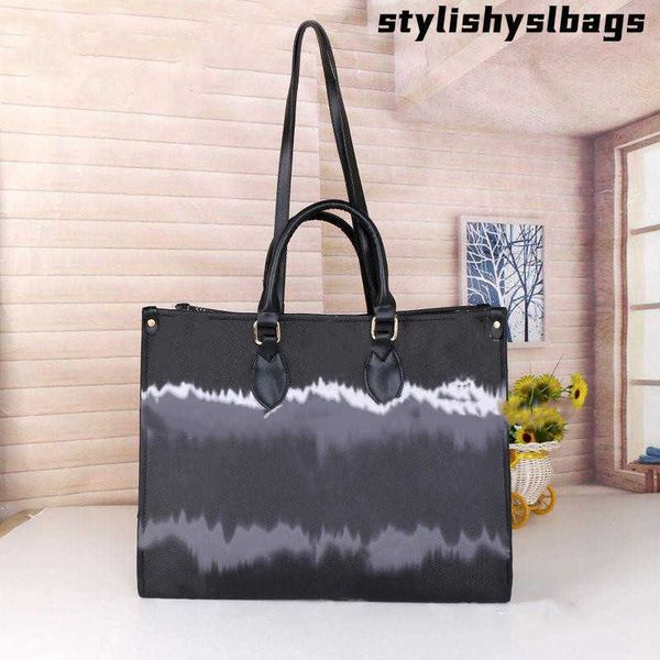 

shoulder bags onthego large capacity tote designers shoulder bags duplex leather sac bag print woman handbag lady shopping bag 011723h