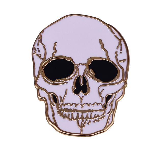 

creepy skull tattoo art brooch pin for all of the hard rock fans out there, Blue