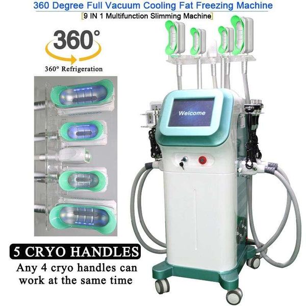 

cryo 360Â° cryolipolysis fat e slimming machine professional 7 in 1 cool sculpt device body shaping weight loss beautifying salon equipment