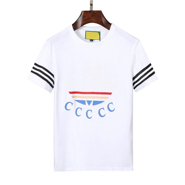 

fashion t shirts mens designers tees apparel man s casual chest letter shirt luxurys clothing street sleeve clothes ozrf, White;black