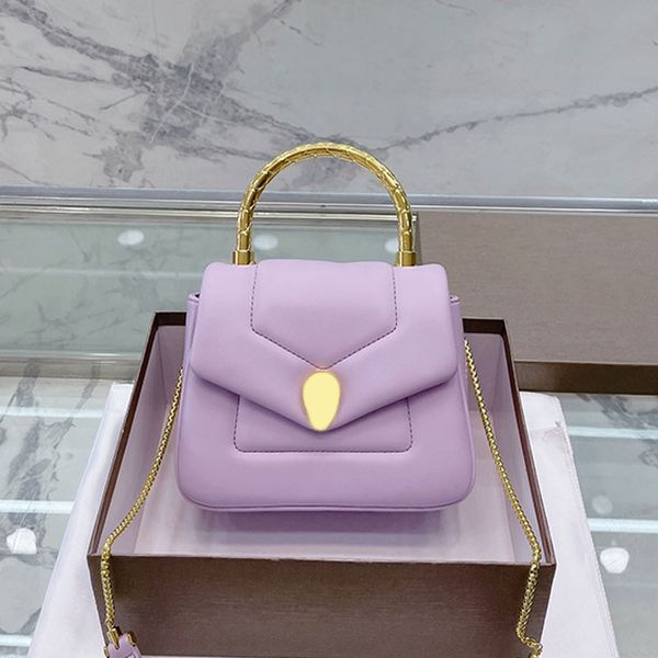 

snake head crossbody organ bag chain shoulder bags genuine leather clutch handbag internal compartment flip wallet gold hardware