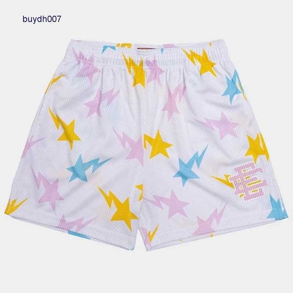 

2023 men's and women's casual shorts west coast brand eric emanuel basic short new york city skyline new fitness exercise breathab, White;black