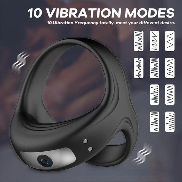 

socks king kong ring three-ring semen lock ring usb charging vibration massage lock fine ring couple must-have toys cam, Black;white