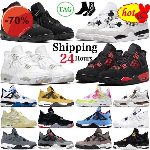 

boots runing shoes basketball running shoes outdoor shoes sandals jumpman 4 4s men women basketball shoes military black cat university blue