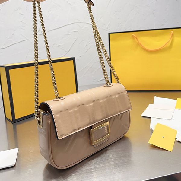 

baguette bag chain crossbody bags embossed letter flap handbags purse fashion metal hasp sliding chain shoulder strap internal zipper pocket
