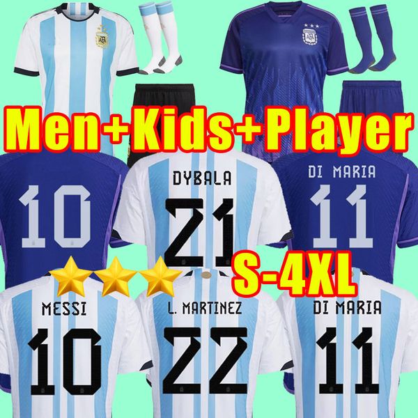 

xxxl 4xl argentina soccer jerseys football shirt 2022 dybala aguero maradona di maria 22 23 fans player version men kids kit sets uniforms s, Black;yellow