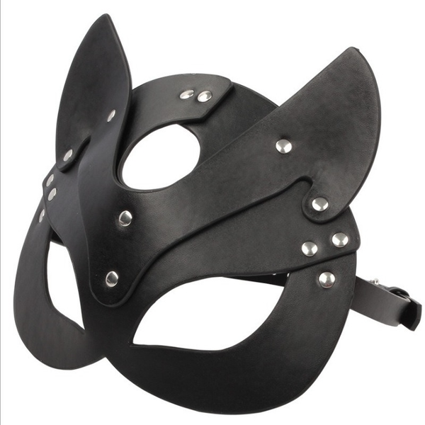 

socks peifu new products pu leather fox eye mask eye mask camis, Black;white