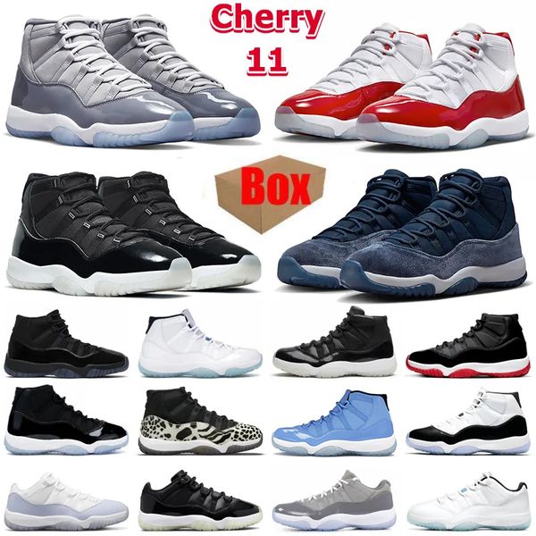 

cement cool grey cherry 11s 11 basketball shoes jumpman mens women low high 72-10 bred animal instinct midnight navy retro sports trainers