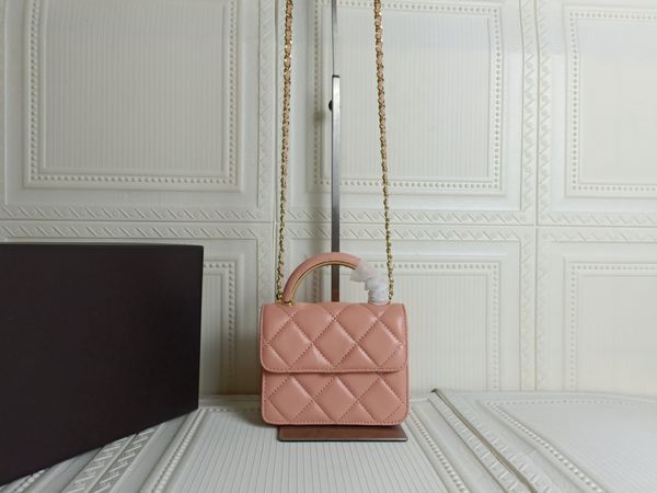 

mini bag chain bag luxury handbag metal chain clamshell design single shoulder bag fashion crossbody bag classic ringer senior designer wome