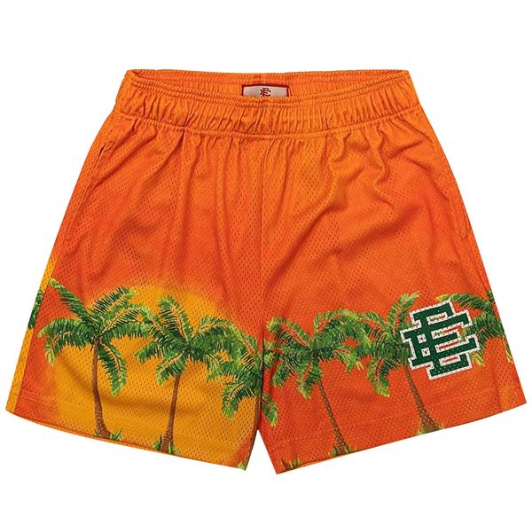 

2023 men's and women's casual shorts west coast brand eric emanuel basic short new york city skyline fitness sports pants summer g, White;black