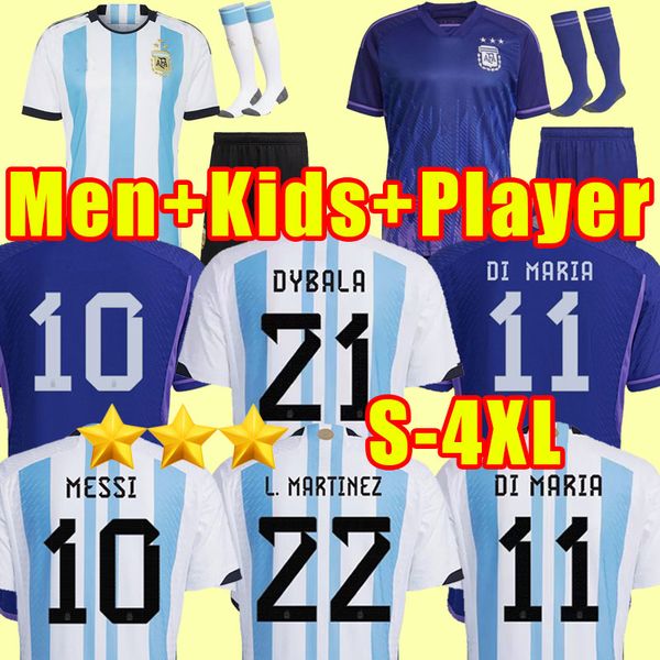 

xxxl 4xl argentina soccer jerseys football shirt 2022 dybala aguero maradona di maria 22 23 fans player version men kids kit sets uniforms s, Black;yellow
