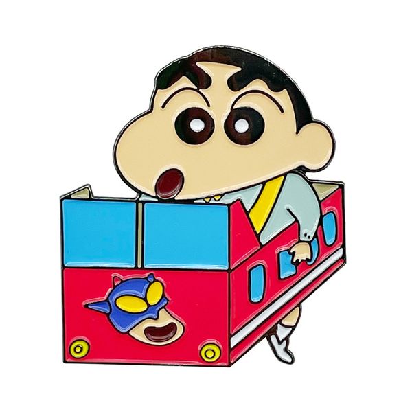 

anime icons manga figures cute metal enamel pins badge brooch pines backpack bag collar lapel jewelry gifts for friends, Blue